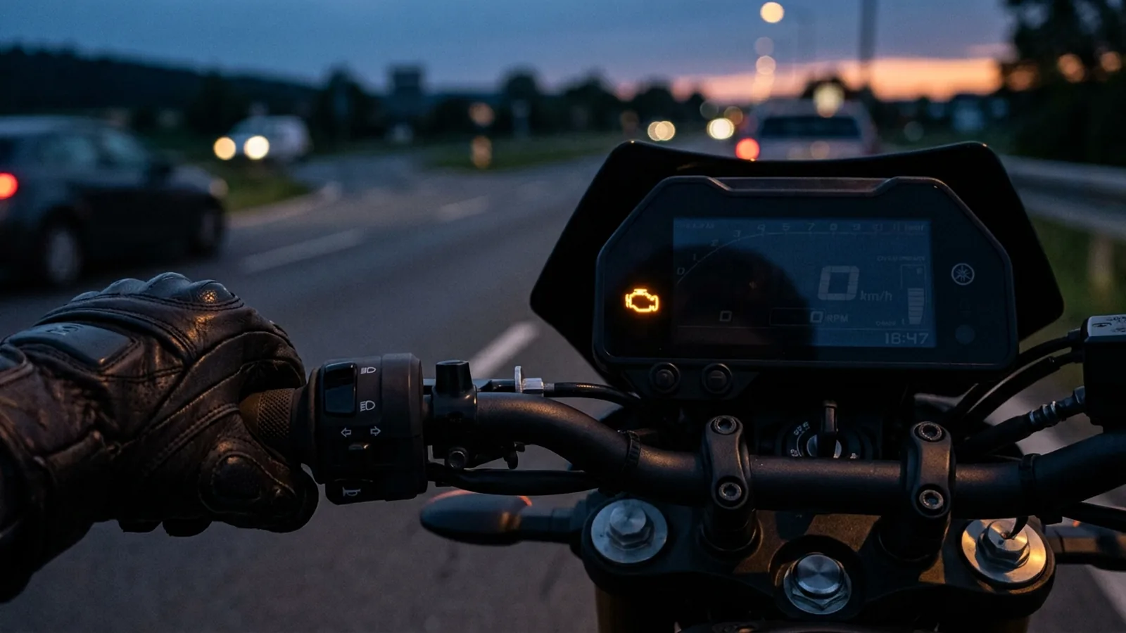 Luz de avería encendida en la moto: qué significa y qué hacer